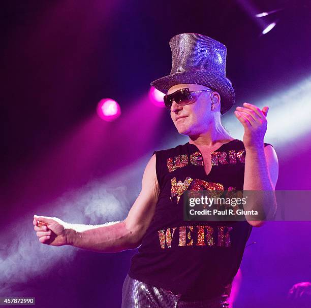 Andy Bell of Erasure performs on stage at Hollywood Palladium on October 25, 2014 in Hollywood, California.