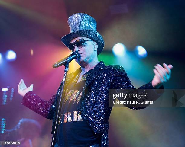 Andy Bell of Erasure performs on stage at Hollywood Palladium on October 25, 2014 in Hollywood, California.