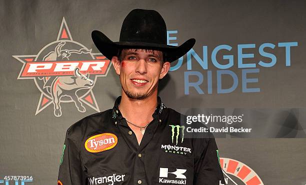 Professional bull rider J.B. Mauney attends the Professional Bull Riders Official PBR 21st Birthday Party at the Mandalay Bay Resort and Casino on...