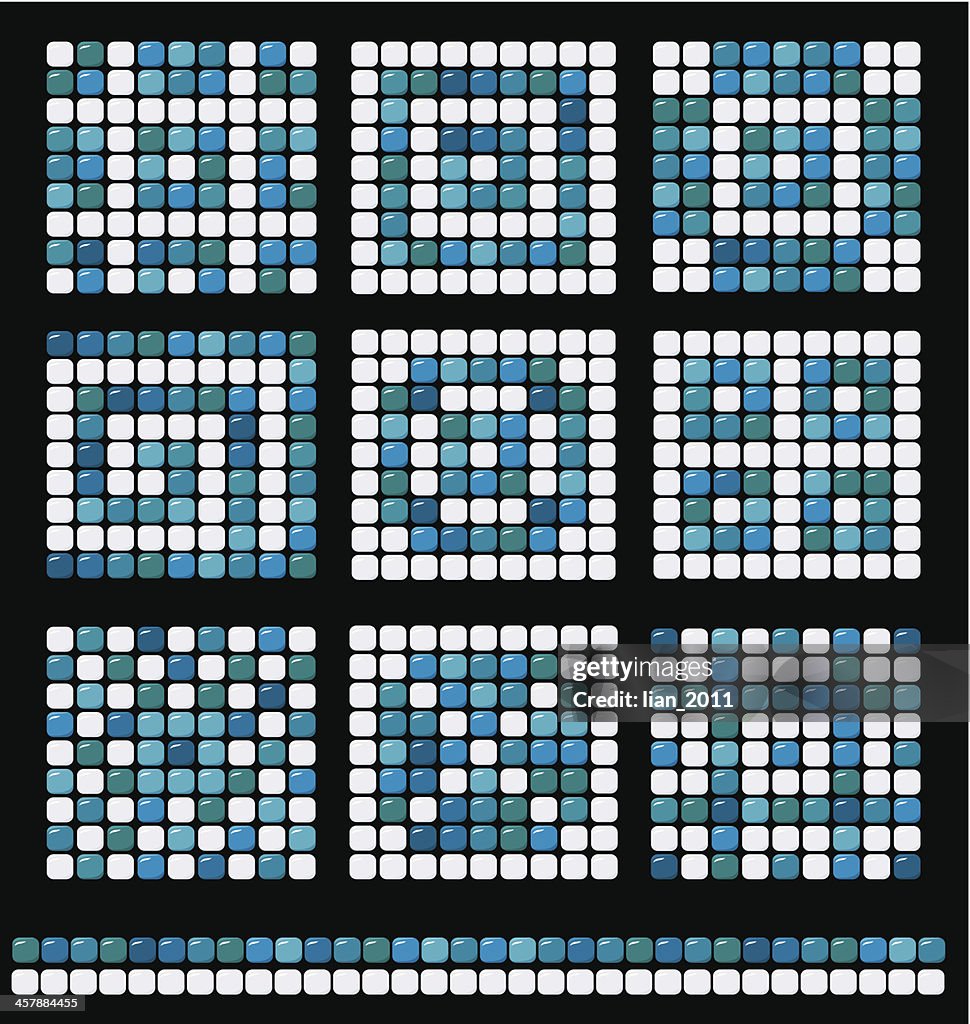 Square Patterns Square Mosaic Pattern Backgrounds Set Classic Geometric Ornaments High ...