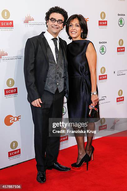 Rolando Villazon and Lucia Villazon attend the ECHO Klassik 2014 on October 26, 2014 in Munich, Germany.