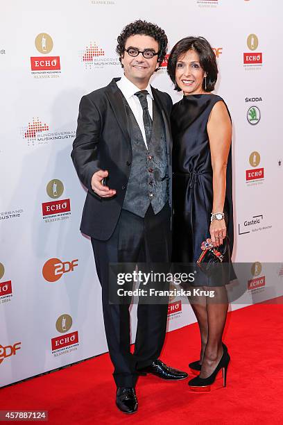 Rolando Villazon and Lucia Villazon attend the ECHO Klassik 2014 on October 26, 2014 in Munich, Germany.