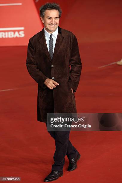 Italian producer Pietro Valsecchi attends the 'A Most Wanted Man' Red Carpet during the 9th Rome Film Festival on October 25, 2014 in Rome, Italy.