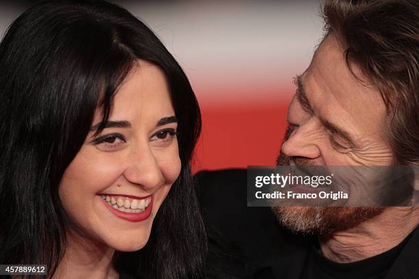 Willem Dafoe and his wife Giada Colagrande attend the 'A Most Wanted Man' Red Carpet during the 9th Rome Film Festival on October 25, 2014 in Rome,...