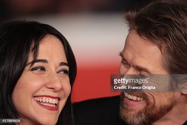 Willem Dafoe and his wife Giada Colagrande attend the 'A Most Wanted Man' Red Carpet during the 9th Rome Film Festival on October 25, 2014 in Rome,...