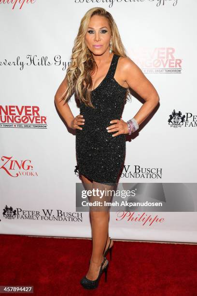 Television personality Adrienne Maloof attends The Maloof Foundation And Jacob's Peter W. Busch Family Foundation hosting a holiday toy donation For...