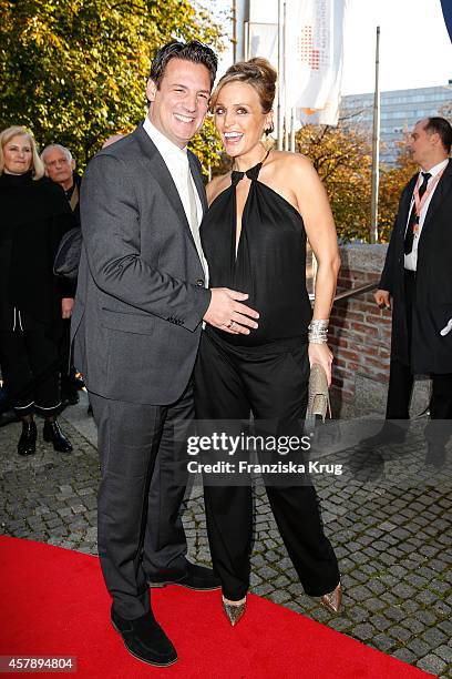 Klaus Gronewald and Sandra Maria Gronewald attend the ECHO Klassik 2014 on October 26, 2014 in Munich, Germany.