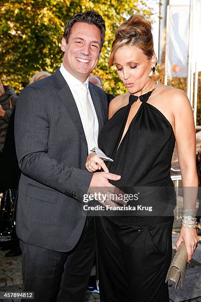 Klaus Gronewald and Sandra Maria Gronewald attend the ECHO Klassik 2014 on October 26, 2014 in Munich, Germany.