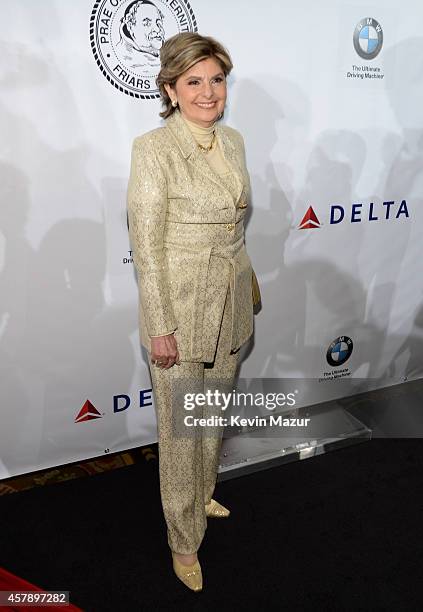 Gloria Allred attends the Friars Foundation Gala honoring Robert De Niro and Carlos Slim at The Waldorf=Astoria on October 7, 2014 in New York City.