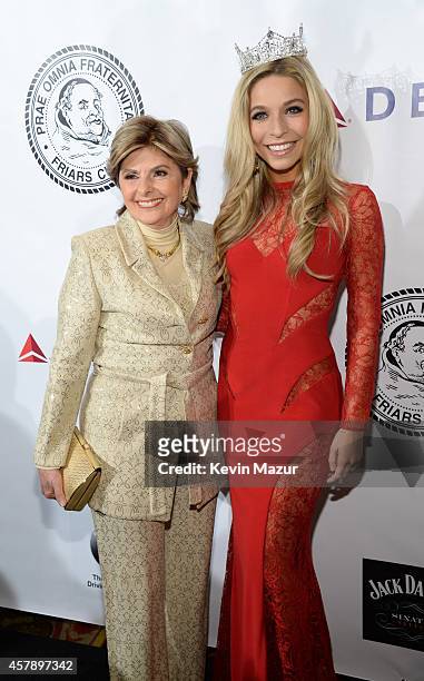 Gloria Allred and Kira Kazantsev attend the Friars Foundation Gala honoring Robert De Niro and Carlos Slim at The Waldorf=Astoria on October 7, 2014...