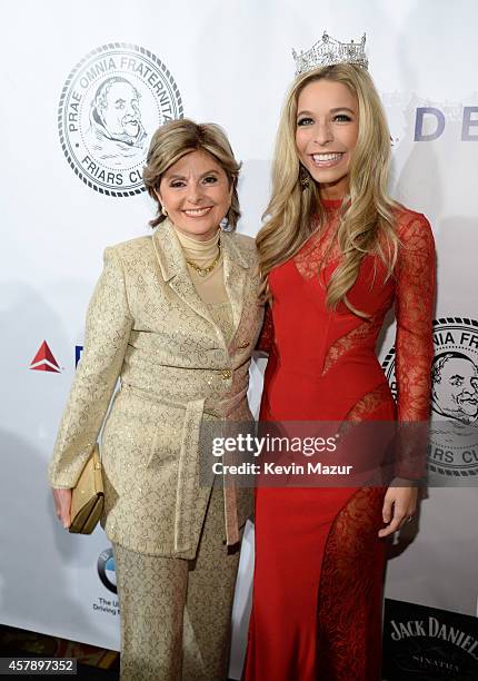Gloria Allred and Kira Kazantsev attend the Friars Foundation Gala honoring Robert De Niro and Carlos Slim at The Waldorf=Astoria on October 7, 2014...