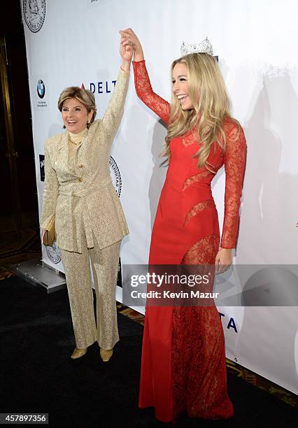 Gloria Allred and Kira Kazantsev attend the Friars Foundation Gala honoring Robert De Niro and Carlos Slim at The Waldorf=Astoria on October 7, 2014...