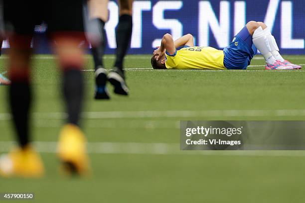 Dejan Meleg of Cambuur Leeuwarden during the Dutch Eredivisie match between SC Cambuur Leeuwarden and Feyenoord at the Cambuur Stadium on october 26,...