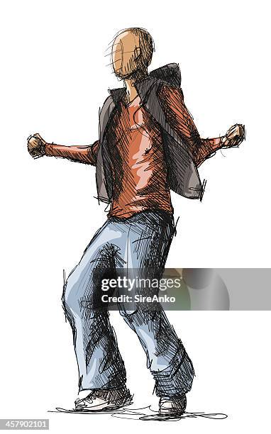 dancer - man dancing alone stock illustrations