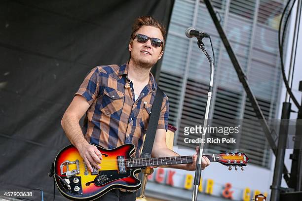 Anthony Catalano of the band Little Hurricane performs onstage at the Rock 'n' Roll Los Angeles Halloween Half-Marathon and 5K benefitting the ASPCA...