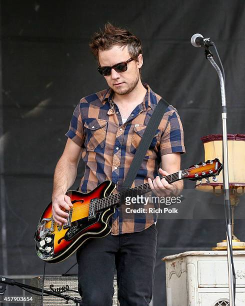 Anthony Catalano of the band Little Hurricane performs onstage at the Rock 'n' Roll Los Angeles Halloween Half-Marathon and 5K benefitting the ASPCA...