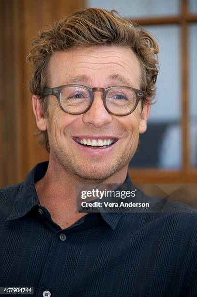 Simon Baker at "The Mentalist" Press Conference on October 24, 2014 in West Hollywood, California.