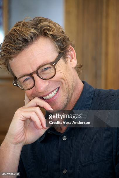 Simon Baker at "The Mentalist" Press Conference on October 24, 2014 in West Hollywood, California.