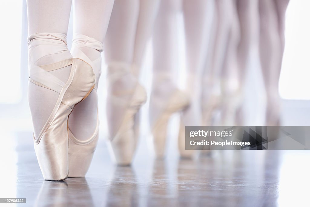 En pointe En una fila