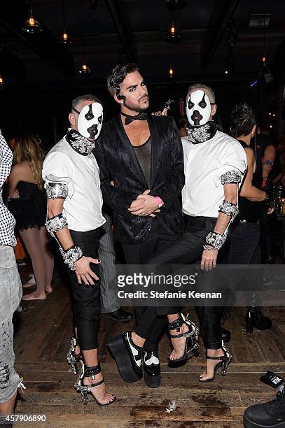 Dean Caten, Adam Lambert and Dan Caten attend Matthew Morrison's 5th Annual Halloween Party Presented By Freixenet at Hyde On Sunset on October 25,...