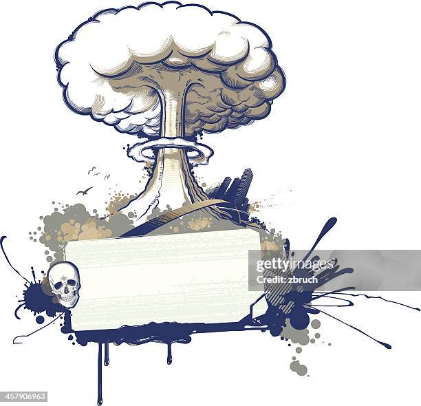 ilustrações, clipart, desenhos animados e ícones de explosão nuclear - mushroom cloud