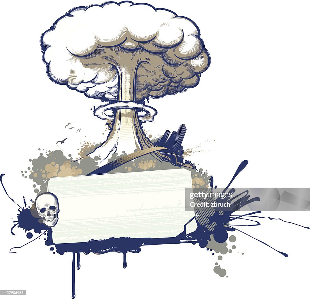 Exploding Nuke Drawing Nuclear Bomb Explosion Drawing