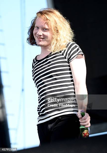 Mario Cuomo of The Orwells performs onstage during day 3 of the 2014 Life is Beautiful festival on October 26, 2014 in Las Vegas, Nevada.