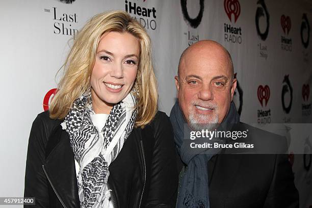 Alexis Roderick and Billy Joel pose at The Opening Night of "The Last Ship" on Broadway at The Neil Simon Theatre on October 26, 2014 in New York...