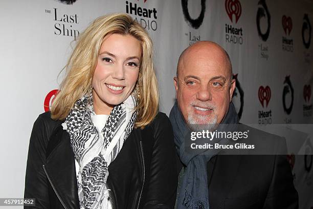 Alexis Roderick and Billy Joel pose at The Opening Night of "The Last Ship" on Broadway at The Neil Simon Theatre on October 26, 2014 in New York...