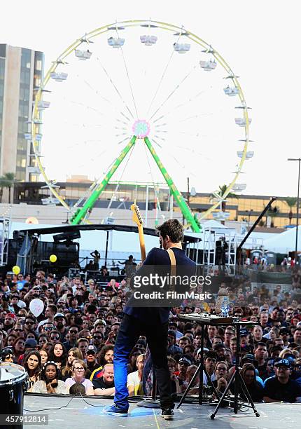 Musician Mayer Hawthorne performs onstage during day 3 of the 2014 Life is Beautiful festival on October 26, 2014 in Las Vegas, Nevada.