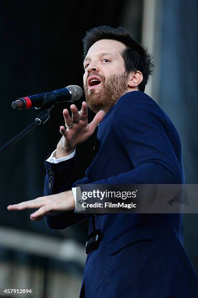 Musician Mayer Hawthorne performs onstage during day 3 of the 2014 Life is Beautiful festival on October 26, 2014 in Las Vegas, Nevada.