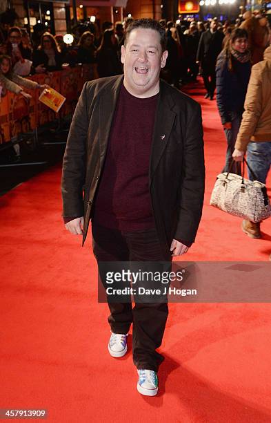 Johnny Vegas attends "The Harry Hill Movie" World Premiere at Vue Leicester Square on December 19, 2013 in London, England.