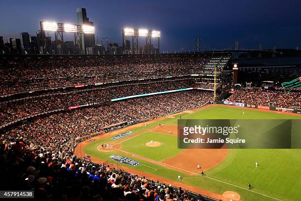 General view during Game Five of the 2014 World Series between the San Francisco Giants and the Kansas City Royals at AT&T Park on October 26, 2014...
