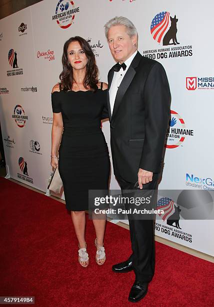 Actor Bruce Boxleitner and Verena King attend the 4th annual American Humane Association Hero Dog Awards at The Beverly Hilton Hotel on September 27,...