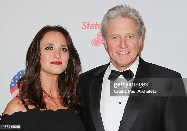 Actor Bruce Boxleitner and Verena King attend the 4th annual American Humane Association Hero Dog Awards at The Beverly Hilton Hotel on September 27,...