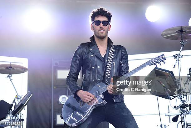 David Macklovitch of Chromeo performs during the 2014 Austin City Limits Music Festival at Zilker Park on October 12, 2014 in Austin, Texas.