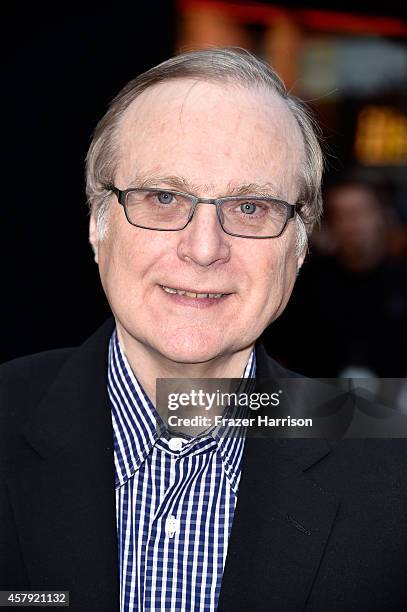 Co-founder of Microsoft Corporation Paul Allen attend the premiere of Paramount Pictures' "Interstellar" at TCL Chinese Theatre IMAX on October 26,...