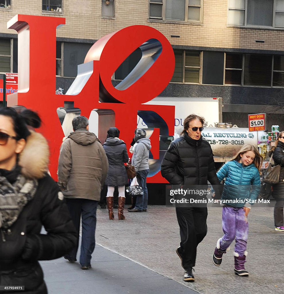 Celebrity Sightings in New York - December 19, 2013
