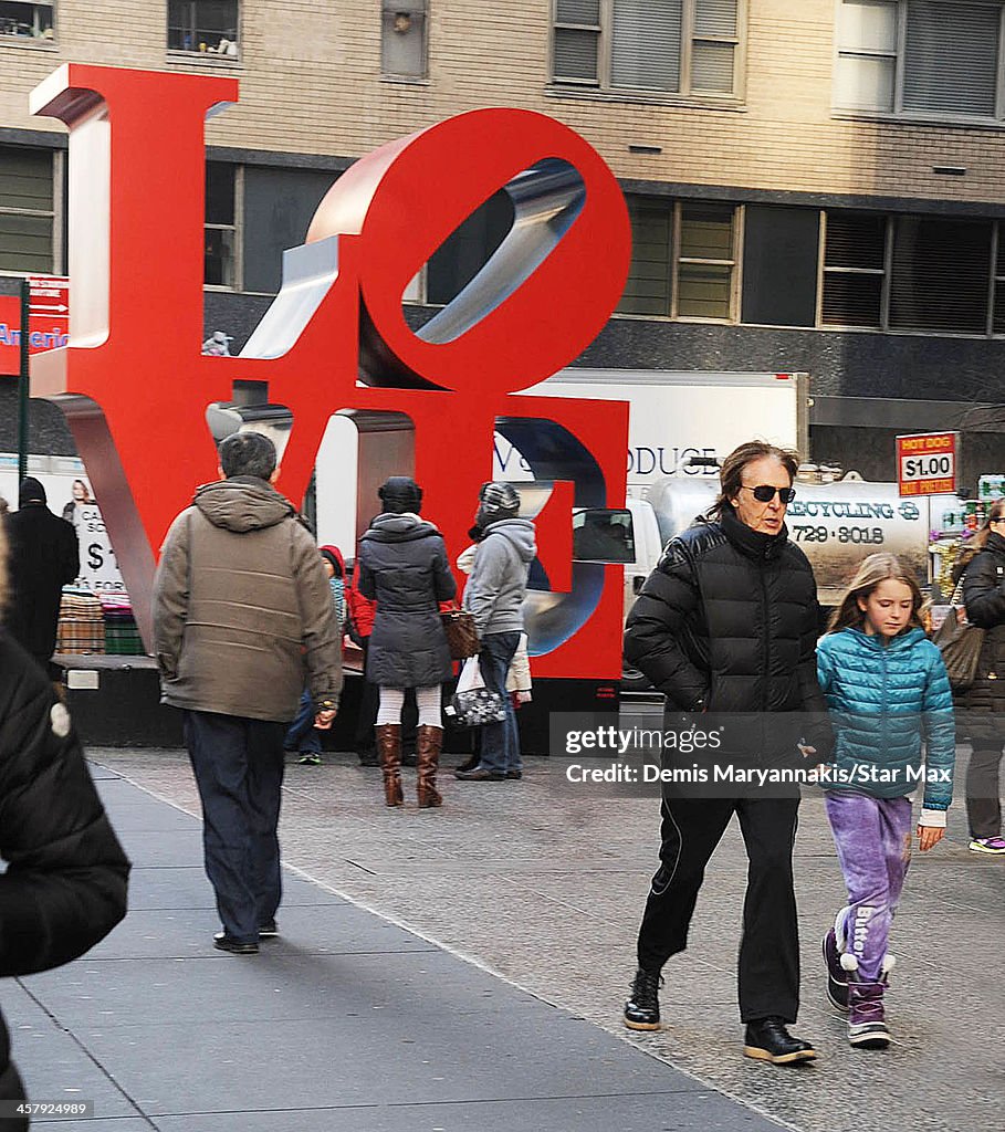 Celebrity Sightings in New York - December 19, 2013