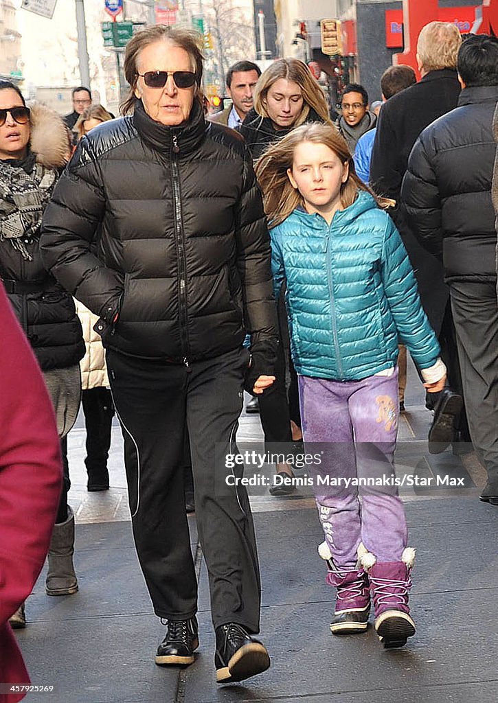 Celebrity Sightings in New York - December 19, 2013