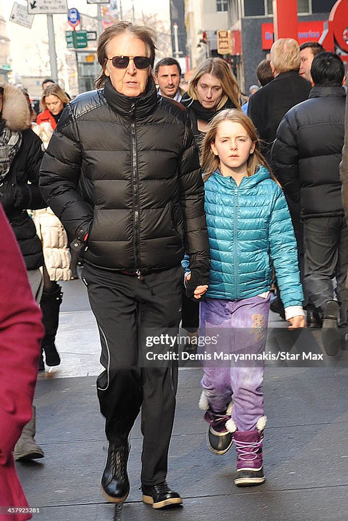 Celebrity Sightings in New York - December 19, 2013