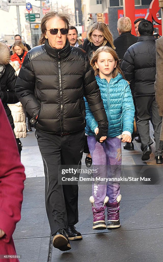 Celebrity Sightings in New York - December 19, 2013