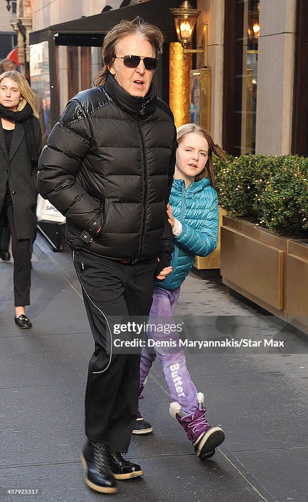 Celebrity Sightings in New York - December 19, 2013