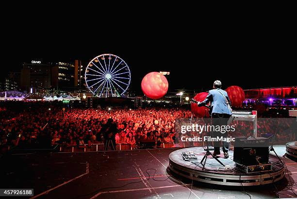 Musician James Mercer of Broken Bells performs onstage during day 3 of the 2014 Life is Beautiful festival on October 26, 2014 in Las Vegas, Nevada.