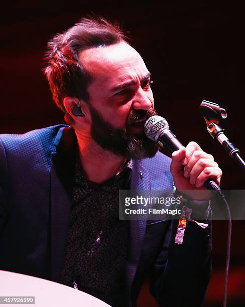 Musician James Mercer of Broken Bells performs onstage during day 3 of the 2014 Life is Beautiful festival on October 26, 2014 in Las Vegas, Nevada.