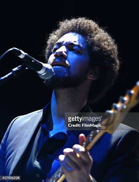 Danger Mouse of Broken Bells performs onstage during day 3 of the 2014 Life is Beautiful festival on October 26, 2014 in Las Vegas, Nevada.