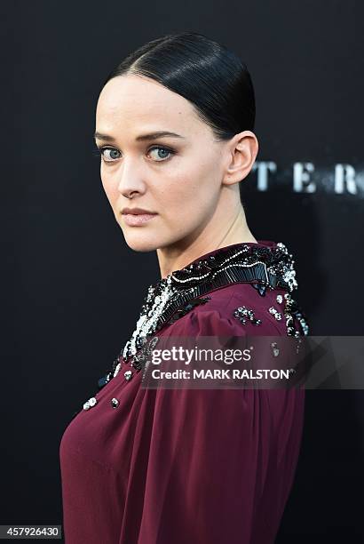 Actress Jess Weixler arrives for the premiere of Paramount Picture's movie 'Interstellar' at the TCL Chinese Theatre in Hollywood, California on...