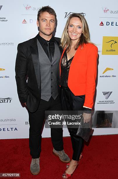 Luke Hemsworth and Samantha Hemsworth attend the 3rd Annual Australians in Film Awards Benefit Gala at the Fairmont Miramar Hotel on October 26, 2014...