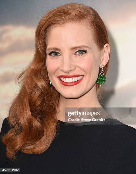 Jessica Chastain arrives at the "Interstellar" - Los Angeles Premiere at TCL Chinese Theatre IMAX on October 26, 2014 in Hollywood, California.