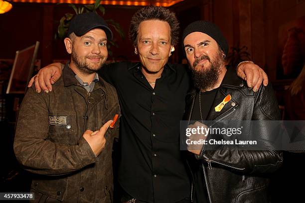 Jack Osbourne, musician / artist Billy Morrison and musician Rob "Blasko" Nicholson attend an evening of art with Billy Morrison and Joey Feldman...